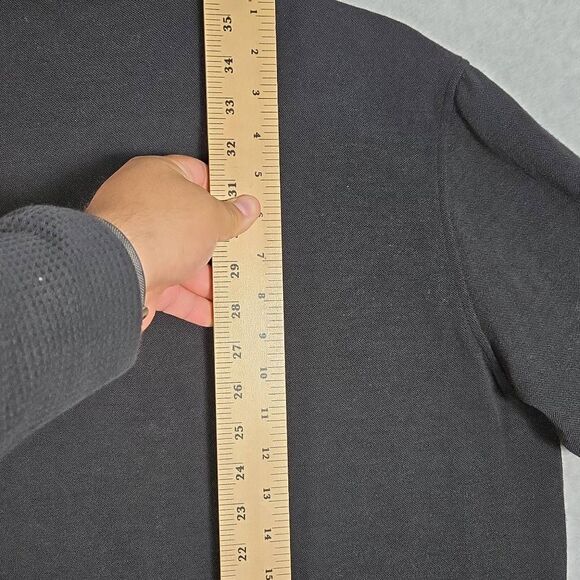 Wool & Prince Signature Polo Men’s Size Large Black Merino Wool - Picture 9 of 11